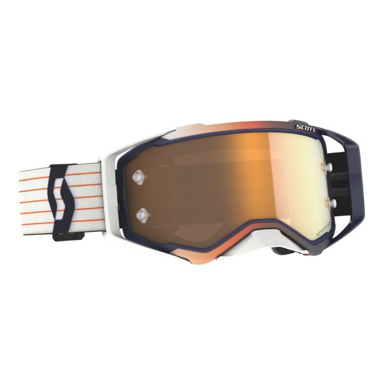 SCOTT - MASCHERINA MOTOCROSS PROSPECT AMPLIFIER LENTE GOLD CHROME - BLU/BIANCO