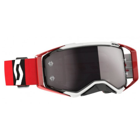 SCOTT - MASCHERINA MOTOCROSS PROSPECT LENTE SILVER - ROSSO/BIANCO