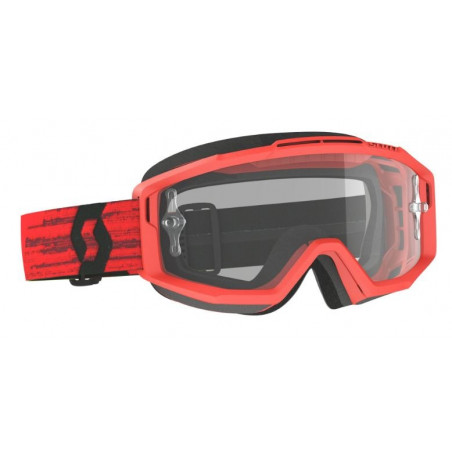 SCOTT - MASCHERINA MOTOCROSS SPLIT OTG LENTE TRASPARENTE - ROSSO