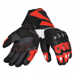 SECA - GUANTI MOTO IN PELLE ATOM NERO/ROSSO