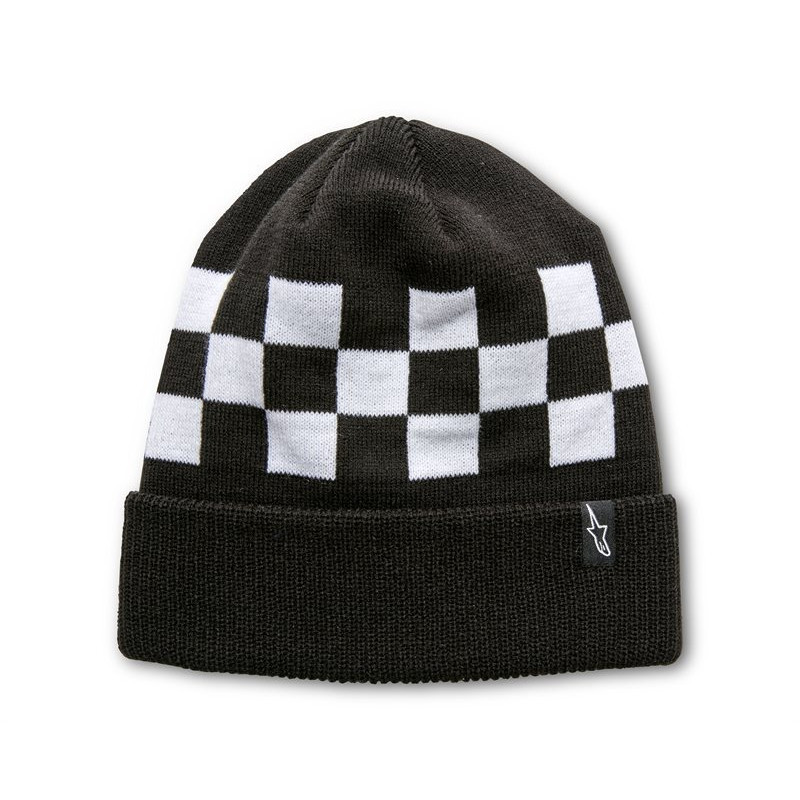 ALPINESTARS - BERRRETTO INVERNALE CHECKED BEANIE - BIANCO/NERO