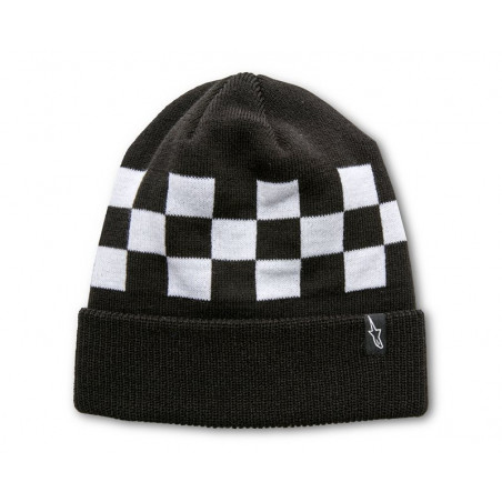 ALPINESTARS - BERRRETTO INVERNALE CHECKED BEANIE - BIANCO/NERO