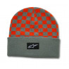 ALPINESTARS - BERRRETTO INVERNALE CHECKERED CUFF BEANIE - VERDE/ARANCIONE