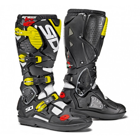 SIDI - STIVALI MOTOCROSS CROSSFIRE 3 SRS BIANCO/NERO/GIALLO FLUO
