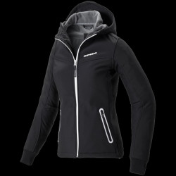 SPIDI - GIACCA MOTO DONNA URBAN HOODIE ARMOR LADY NERO/BIANCO
