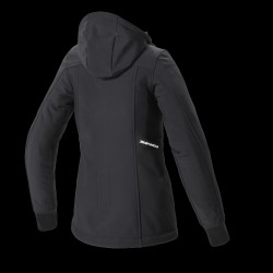 SPIDI - GIACCA MOTO DONNA URBAN HOODIE ARMOR LADY NERO/BIANCO