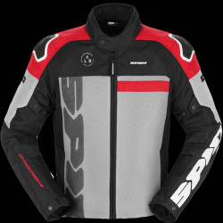 SPIDI - GIACCA MOTO ESTIVA PROGRESSIVE NET WINDOUT GRIGIO/ROSSO/NERO