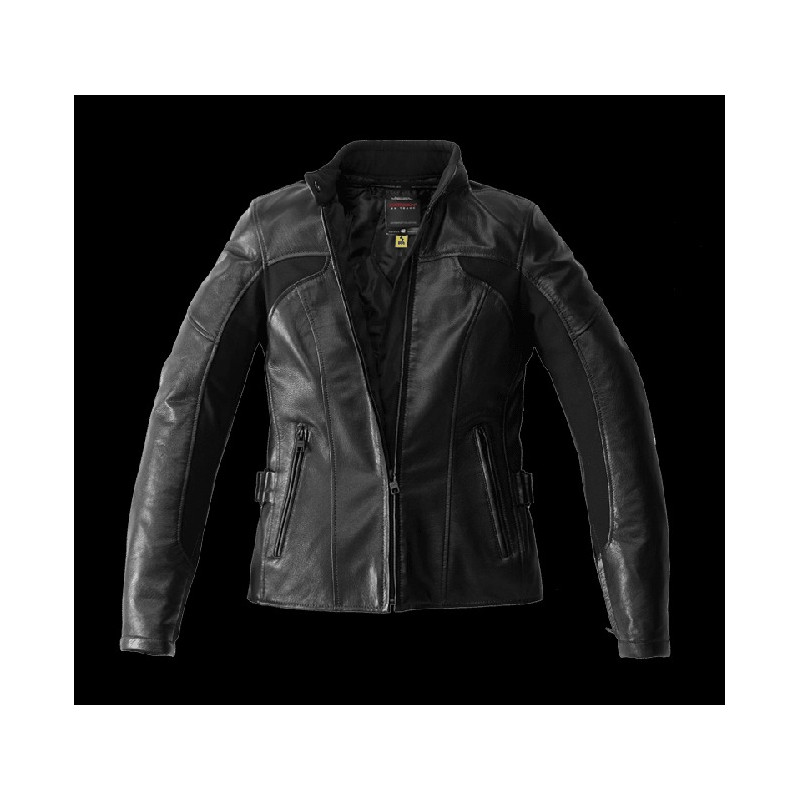 SPIDI - GIACCA MOTO IN PELLE DONNA MYSTIC NERO