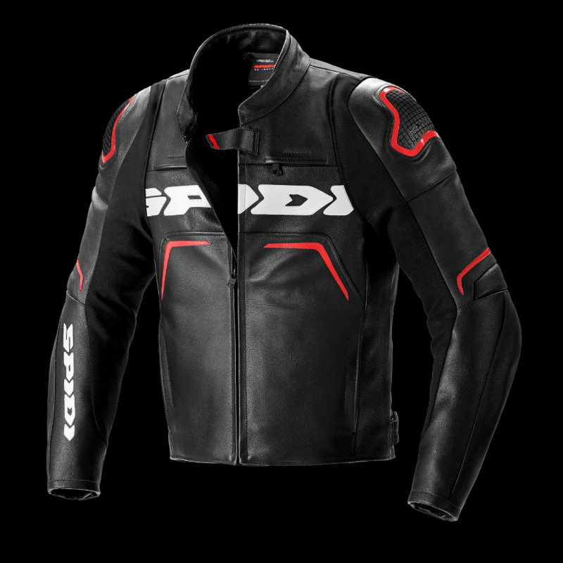 SPIDI - GIACCA MOTO IN PELLE EVORIDER 2 NERO/ROSSO