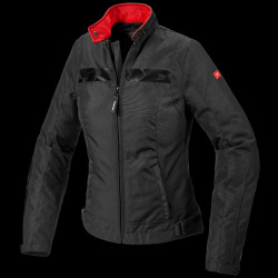 SPIDI - GIACCA MOTO IN TESSUTO DONNA IMPERMEABILE SOLAR H2OUT NERO