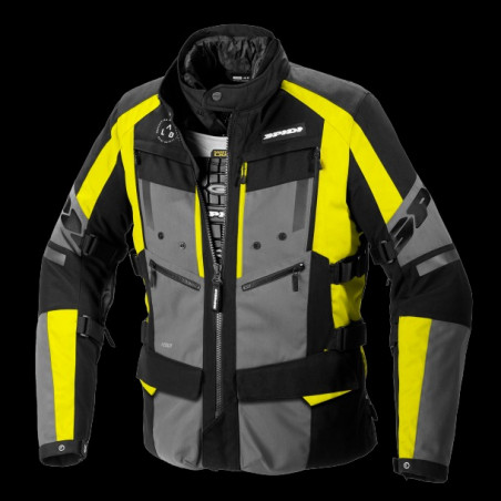 SPIDI - GIACCA MOTO TOURING 4 SEASON EVO GIALLO FLUO/NERO/GRIGIO