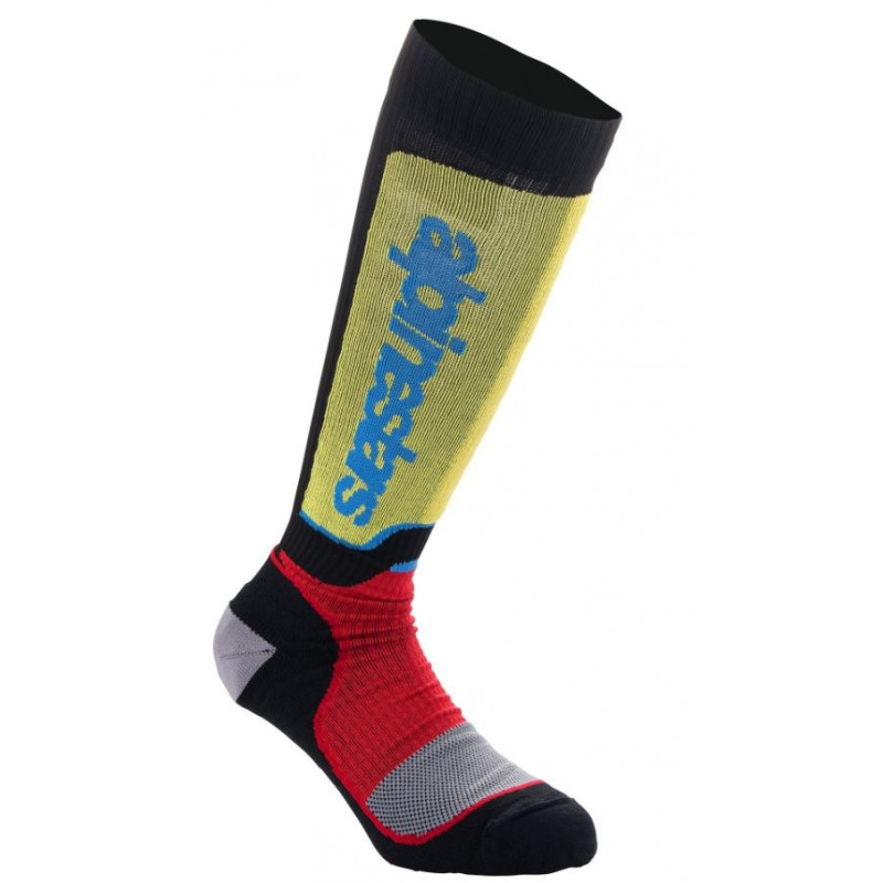 ALPINESTARS - CALZE TECNICHE MOTOCROSS BAMBINO YOUTH MX PLUS NERO/ROSSO/AZZURRO/GIALLO ALPINESTARS - CALZE TECNICHE MOTOCROSS BAMBINO YOUTH MX PLUS NERO/ROSSO/AZZURRO/GIALLO