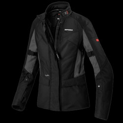 SPIDI - GIACCA MOTO TOURING DONNA TRAVELER 2 CURVY NERO/GRIGIO