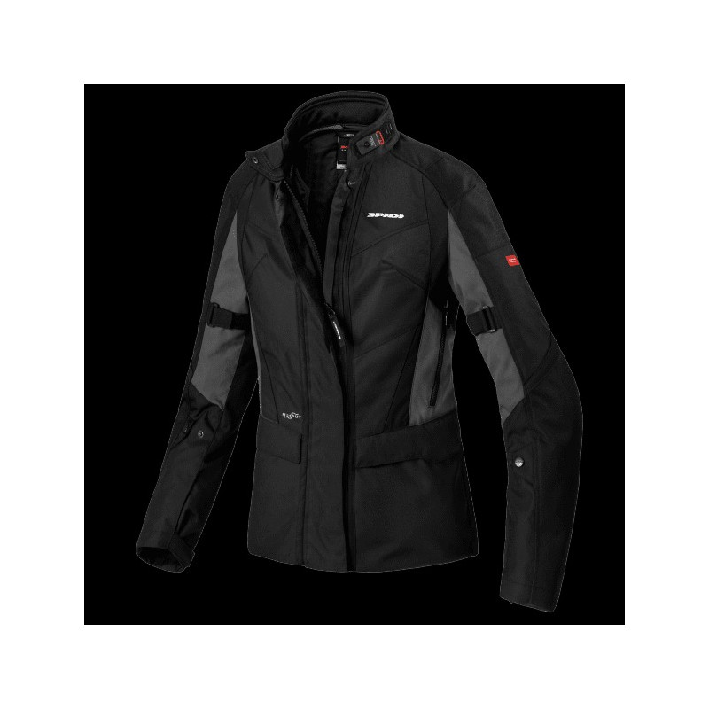 SPIDI - GIACCA MOTO TOURING DONNA TRAVELER 2 CURVY NERO/GRIGIO