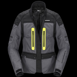 SPIDI - GIACCA MOTO TOURING DONNA TRAVELER 3 NERO/GRIGIO/GIALLO FLUO