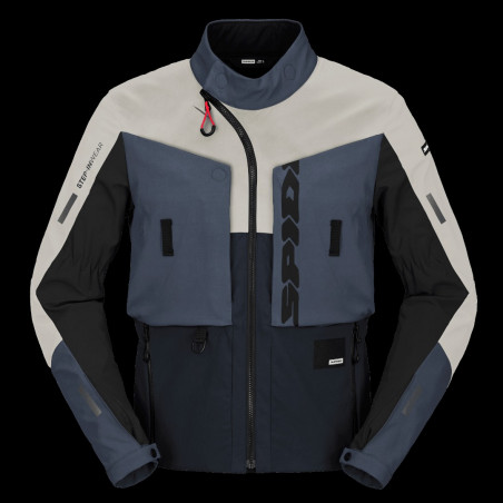 SPIDI - GIACCA MOTO TOURING FRONTIER T345-498 GRIGIO/BLU/AZZURRO