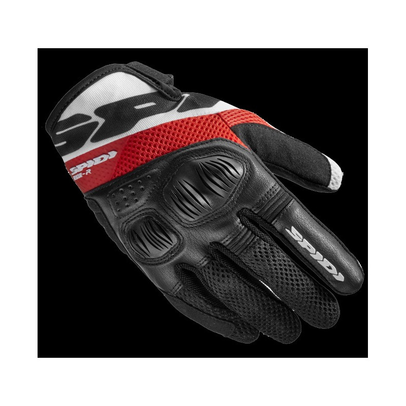 SPIDI - GUANTI MOTO ESTIVI DONNA FLASH-R EVO LADY - NERO/BIANCO/ROSSO