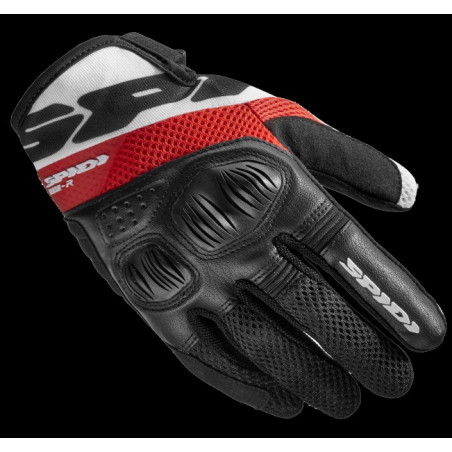SPIDI - GUANTI MOTO ESTIVI DONNA FLASH-R EVO LADY - NERO/BIANCO/ROSSO