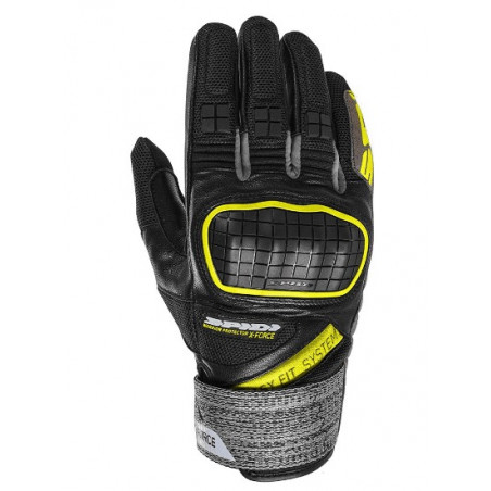 SPIDI - GUANTI MOTO ESTIVI X-FORCE NERO/MARRONE/GIALLO FLUO