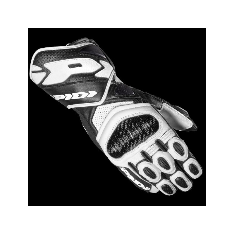 SPIDI - GUANTI MOTO IN PELLE CARBO 7 NERO/BIANCO