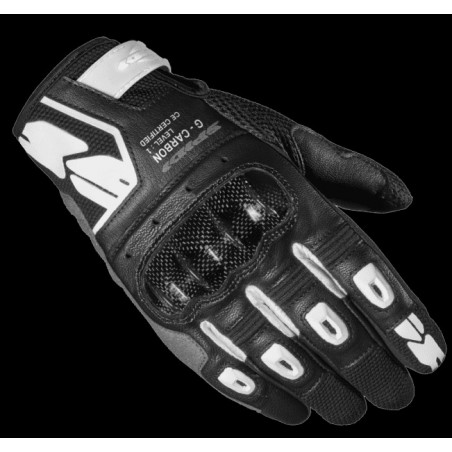 SPIDI - GUANTI MOTO IN PELLE DONNA G-CARBON NERO/BIANCO