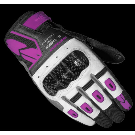 SPIDI - GUANTI MOTO IN PELLE DONNA G-CARBON NERO/ROSA