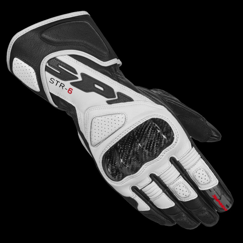 SPIDI - GUANTI MOTO IN PELLE DONNA STR-6 NERO/BIANCO SPIDI - GUANTI MOTO IN PELLE DONNA STR-6 NERO/BIANCO