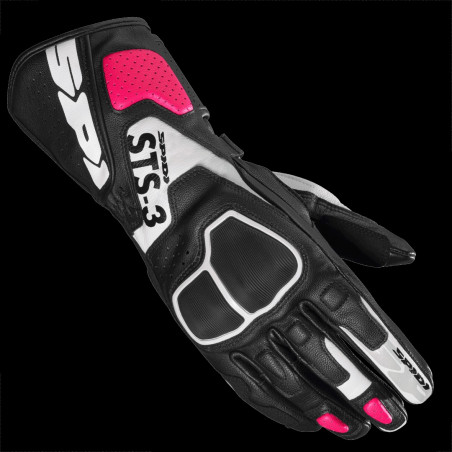 SPIDI - GUANTI MOTO IN PELLE DONNA STS-3 NERO/ROSA