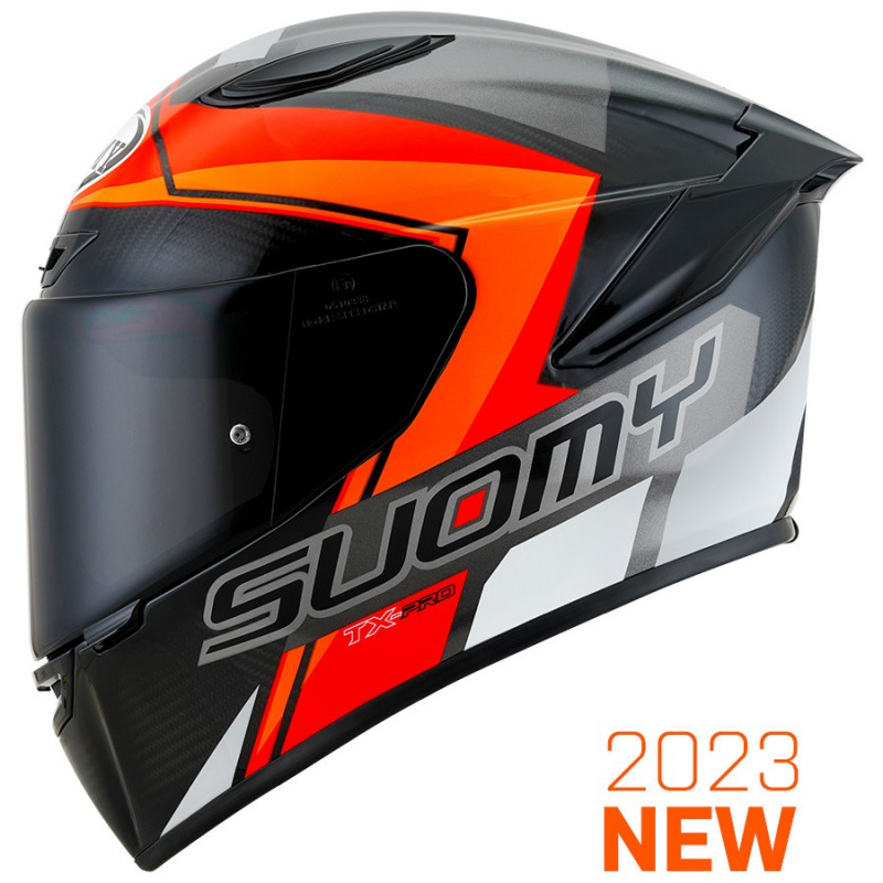 SUOMY - CASCO MOTO INTEGRALE TX-PRO GLAM ARANCIONE/CARBONIO/BIANCO