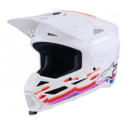 ALPINESTARS - CASCO MOTOCROSS SM3 FORCE - BIANCO/VIOLA/ROSA