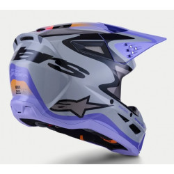 ALPINESTARS - CASCO MOTOCROSS SM3 JETTSON - GRIGIO/VIOLA/NERO