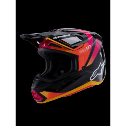 ALPINESTARS - CASCO MOTOCROSS S-M7 RISE - NERO/GIALLO/ROSA