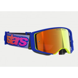 ALPINESTARS - MASCHERINA MOTOCROSS SUPERTECH VISION VISTA LENTE A SPECCHIO ROSSA - BLU/GIALLO/VIOLA