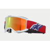ALPINESTARS - MASCHERINA MOTOCROSS VISION 5 CORP LENTE SPECCHIATA ROSSA - BIANCO/ROSSO/VIOLA