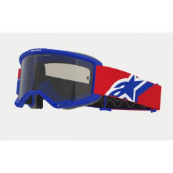 ALPINESTARS - MASCHERINA MOTOCROSS VISION SAND LENTE SMOKE - BLU/ROSSO