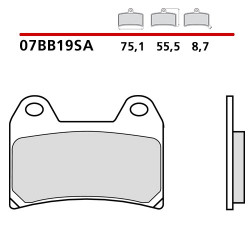 BREMBO - PASTIGLIE 07BB19SA SINTERIZZATE MESCOLA SA