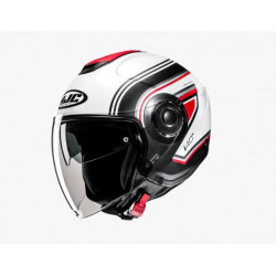 HJC - CASCO MOTO JET i40N LINIA MC1SF - BIANCO/NERO/ROSSO