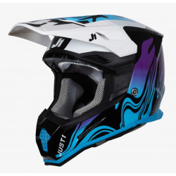 JUST1 - CASCO MOTOCROSS J22 F FLUID 22.06 - BLU/VIOLA/NERO/BIANCO