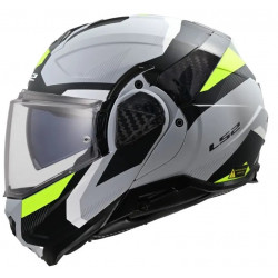 LS2 - CASCO MOTO MODULARE ADVANT II FF910 TRIPLE - GRIGIO/GIALLO FLUO/NERO
