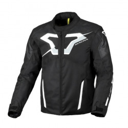 MACNA - GIACCA MOTO IN TESSUTO TAZAR 2.0 - NERO/BIANCO