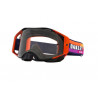 OAKLEY - MASCHERINA MOTOCROSS AIRBRAKE MX TLD NAVY SUNRISE LENTE TRASPARENTE - ARANCIONE