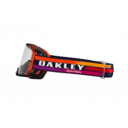 OAKLEY - MASCHERINA MOTOCROSS AIRBRAKE MX TLD NAVY SUNRISE LENTE TRASPARENTE - ARANCIONE