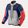 REV'IT - GIACCA MOTO TOURING SAND 5 H2O - GRIGIO/BLU/ROSSO