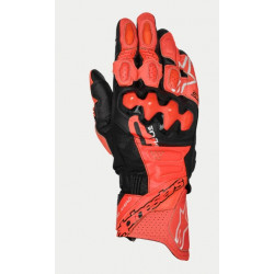 ALPINESTARS - GUANTI MOTO IN PELLE GP PLUS R V3 - NERO/ROSSO FLUO