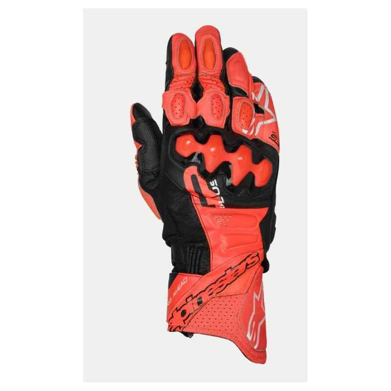ALPINESTARS - GUANTI MOTO IN PELLE GP PLUS R V3 - NERO/ROSSO FLUO