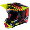 ALPINESTARS - CASCO MOTOCROSS S-M5 SOLAR FLARE NERO/ROSSO FLUO/GIALLO FLUO