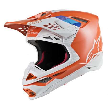 ALPINESTARS - CASCO MOTOCROSS SUPERTECH S-M8 CONTACT ARANCIONE/GRIGIO