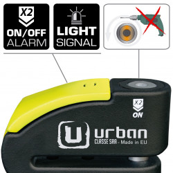 URBAN SECURITY - BLOCCA DISCO MOTO / SCOOTER SONORO 14MM