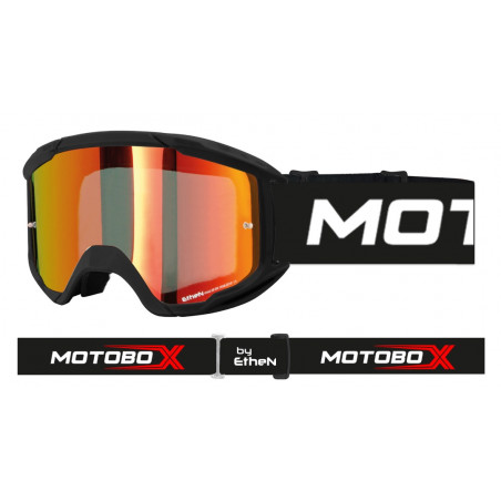 ETHEN - MASCHERINA MOTOCROSS MOTOBOX EVOLUTION LENTE A SPECCHIO - NERO