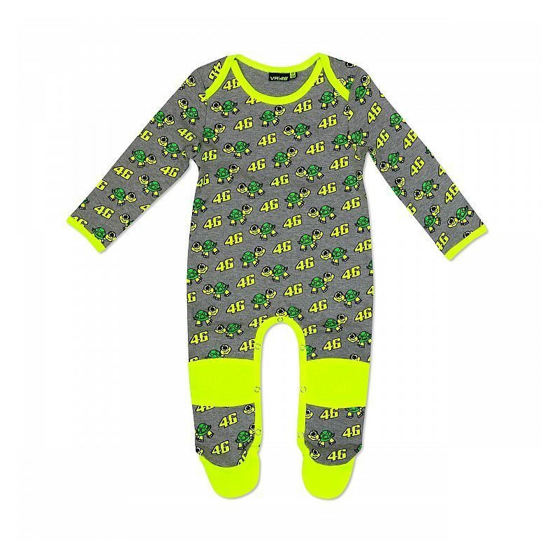 VR46 - PIGIAMA NEONATO TARTARUGA - GRIGIO/GIALLO